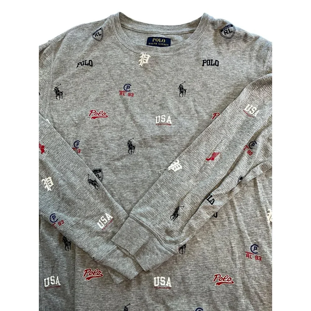 Polo Ralph Lauren Gray Thermal Style/Sleep Shirt‎ Pullover